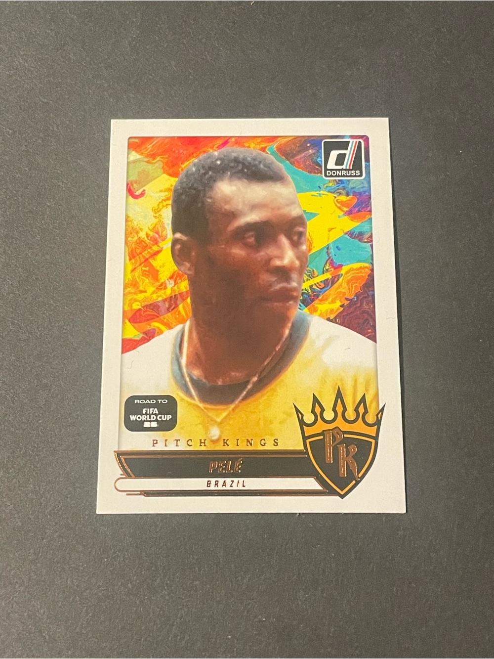2025/26 Panini Donruss Road to FIFA World Cup Pitch Kings Pele Brazil Card - Picture 1 of 6
